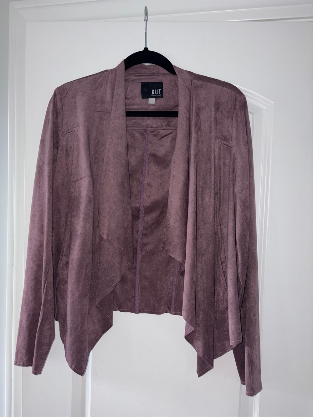 Kut from the Kloth Mauve Draped Open-Front Jacket - Picture 2 of 4